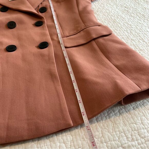 ✨ Deluc Women’s Salmon Coral Sabrina Double Breasted Blazer Small NWT - Picture 9 of 9